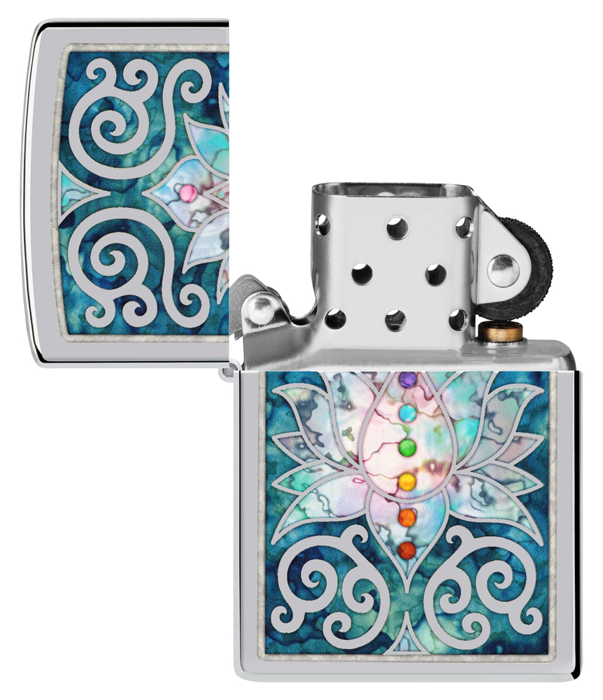 Zippo 48592 Lotus Flower High Polish Chrome - туристическое снаряжение в Минске. Фото �2 Zippo 48592 Lotus Flower High Polish Chrome - туристическое снаряжение в Минске. Фото �2