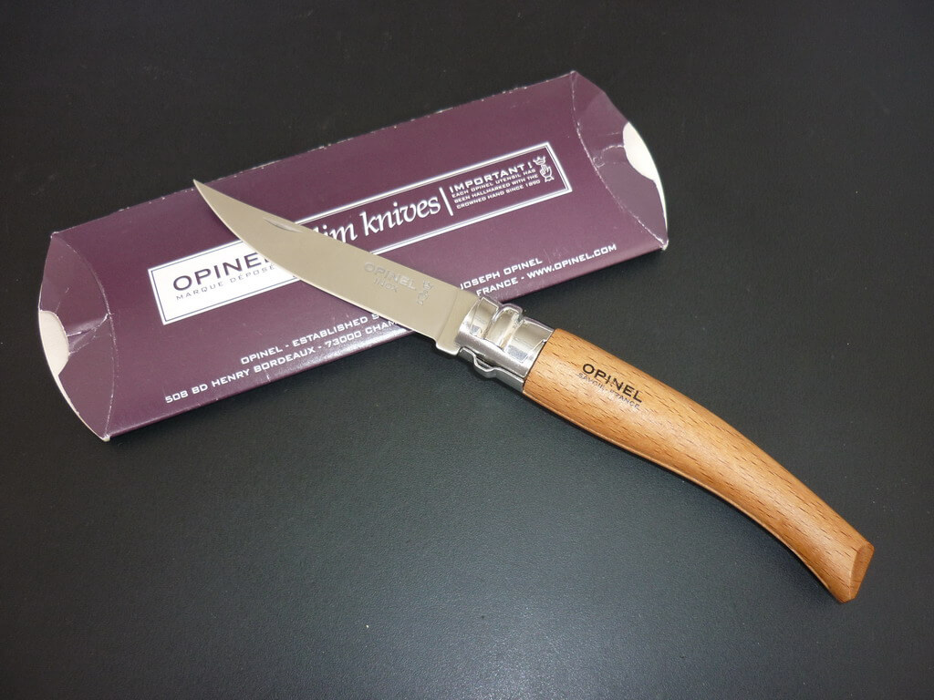 Нож филейный Opinel №8, нержавеющая сталь, рукоять из дерева бука - туристическое снаряжение в Минске. Фото �2