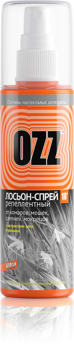 Лосьон-спрей репеллентный OZZ 18 100 мл - туристическое снаряжение в Минске