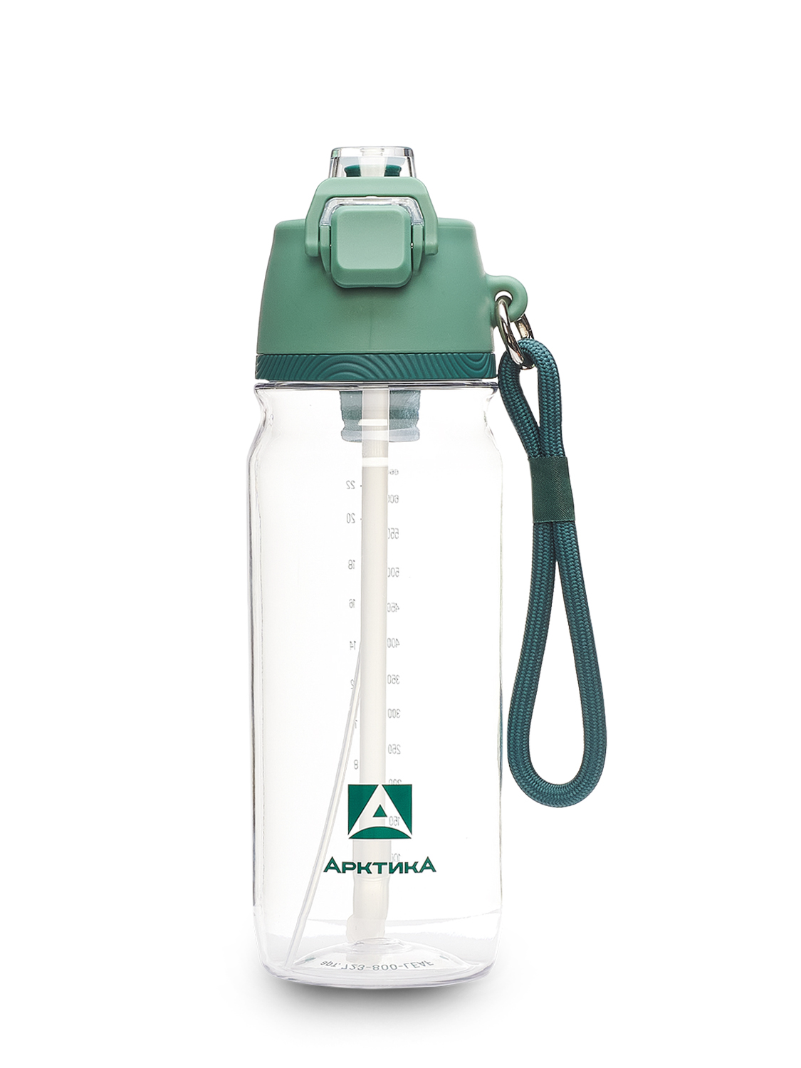 Питьевая бутылка Арктика 723-800 из тритана с трубочкой и распылителем (Хвоя)