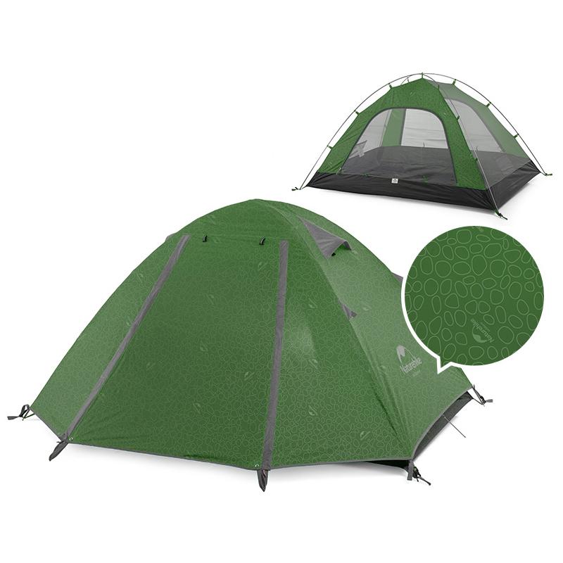 Палатка Naturehike P-Series 3 (210T) (Зеленый)