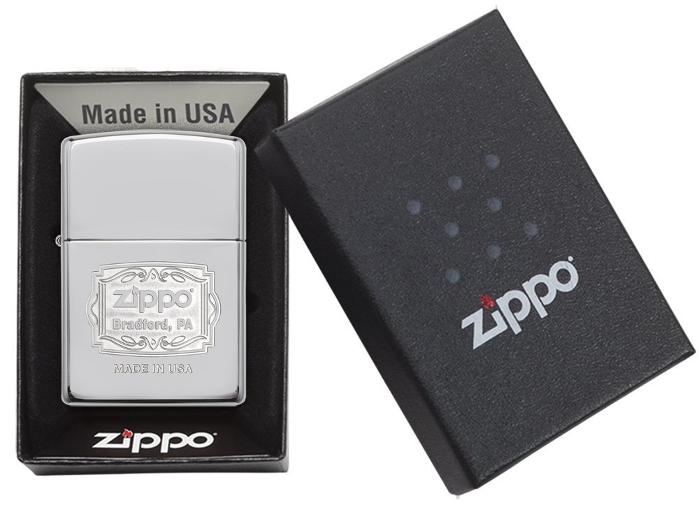 Zippo: Zippo, Bradford, PA - High Polish Chrome - туристическое снаряжение в Минске. Фото �4