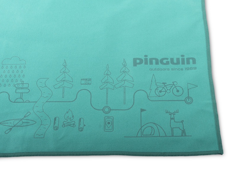 Полотенце Pinguin Micro Towel L (677263 Petrol Map)