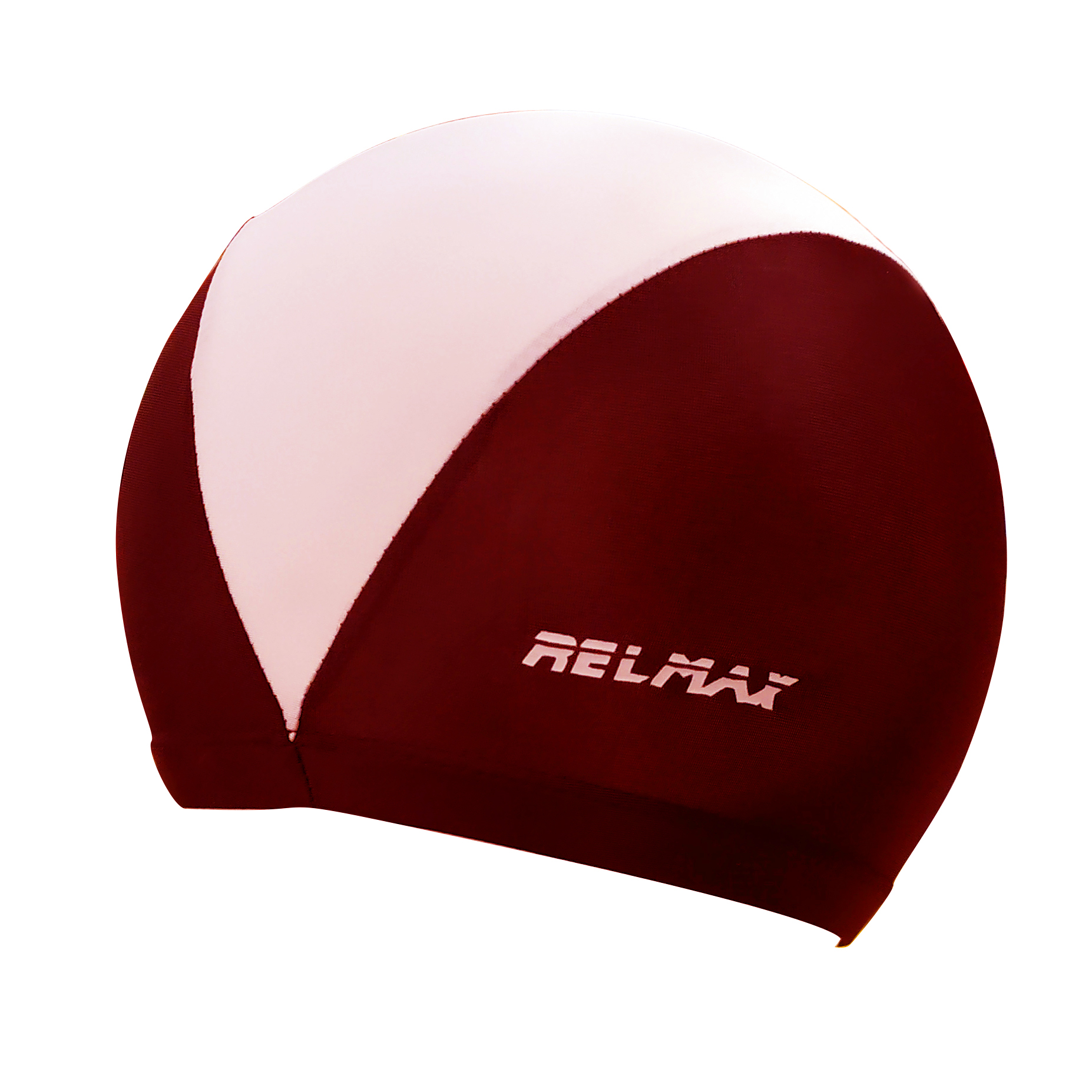 Шапочка для плавания Relmax Polyester тканевая (Красный-белый)