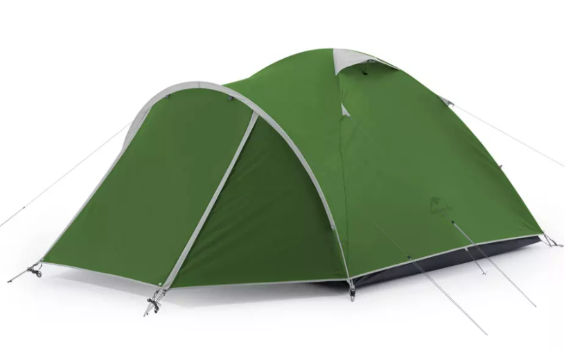 Палатка Naturehike P-PLUS 4 (210T) (NH21ZP015-34DGR Зеленый)