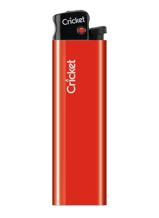 Зажигалка Cricket ЕД-1 New Standart кремниевая пластиковая (Красный)