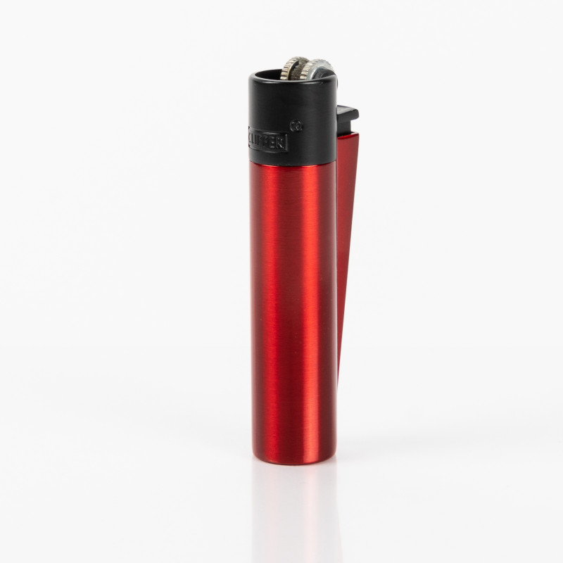 Зажигалка кремниевая металлическая Clipper CMP11R (Lava Red)