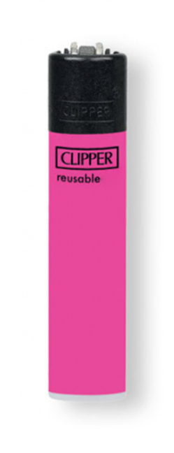 Зажигалка кремниевая пластиковая Clipper CP11RH FLUO (Розовый)