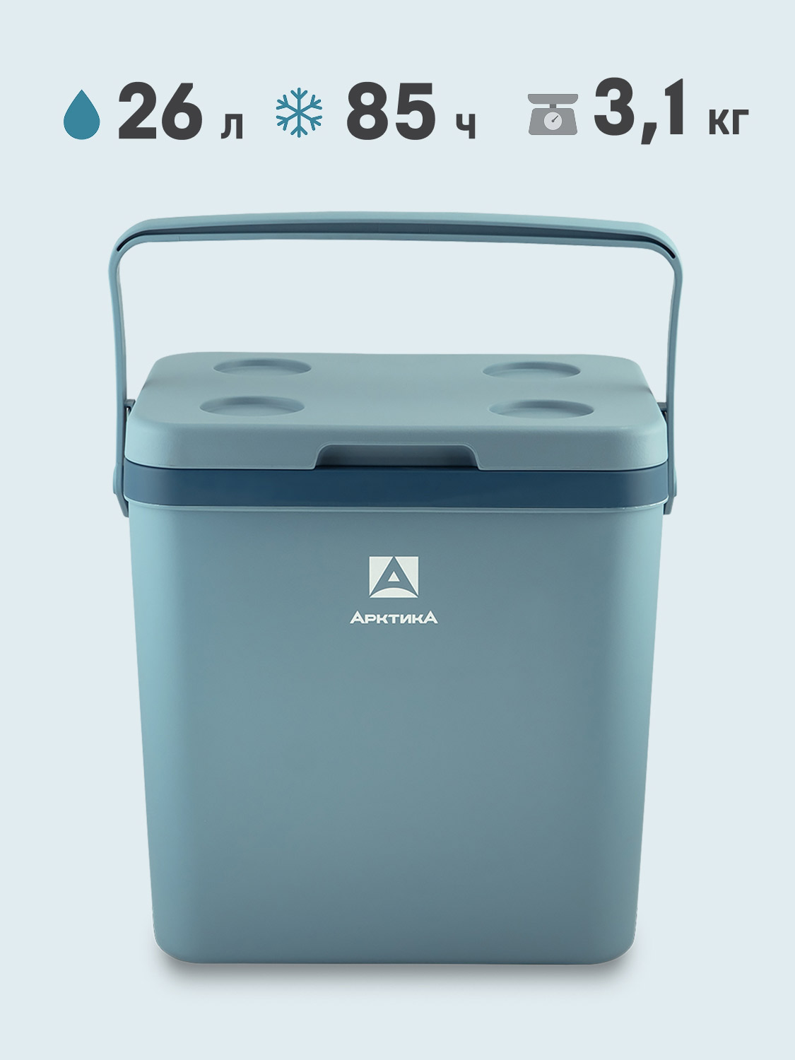 Изотермический контейнер Арктика 2200-26 26л. для пикника (Синий)