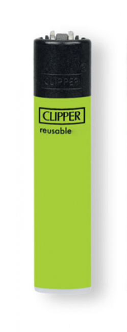 Зажигалка кремниевая пластиковая Clipper CP11RH FLUO (Салатовый)