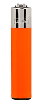 Зажигалка кремниевая пластиковая Clipper CP11RH (Оранжевый)