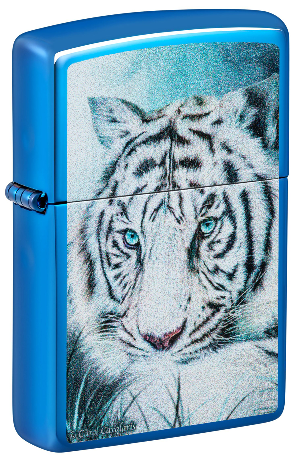 Zippo 48951 White Tiger High Polish Blue - туристическое снаряжение в Минске Zippo 48951 White Tiger High Polish Blue - туристическое снаряжение в Минске