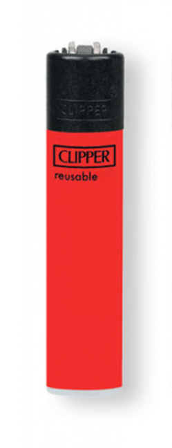 Зажигалка кремниевая пластиковая Clipper CP11RH FLUO (Красный)