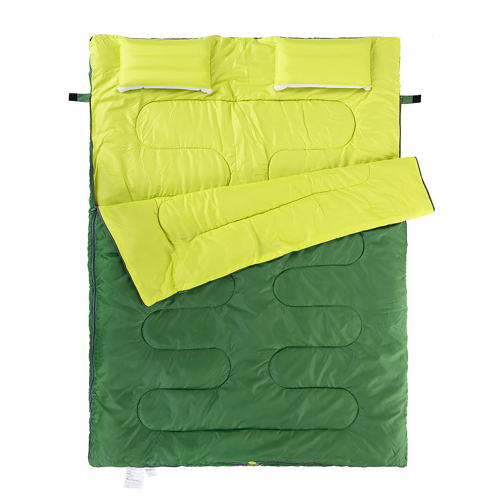 Двойной спальный мешок Naturehike с подушками (Зеленый 185)