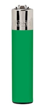 Зажигалка кремниевая пластиковая Clipper CP11RH (Зеленый)