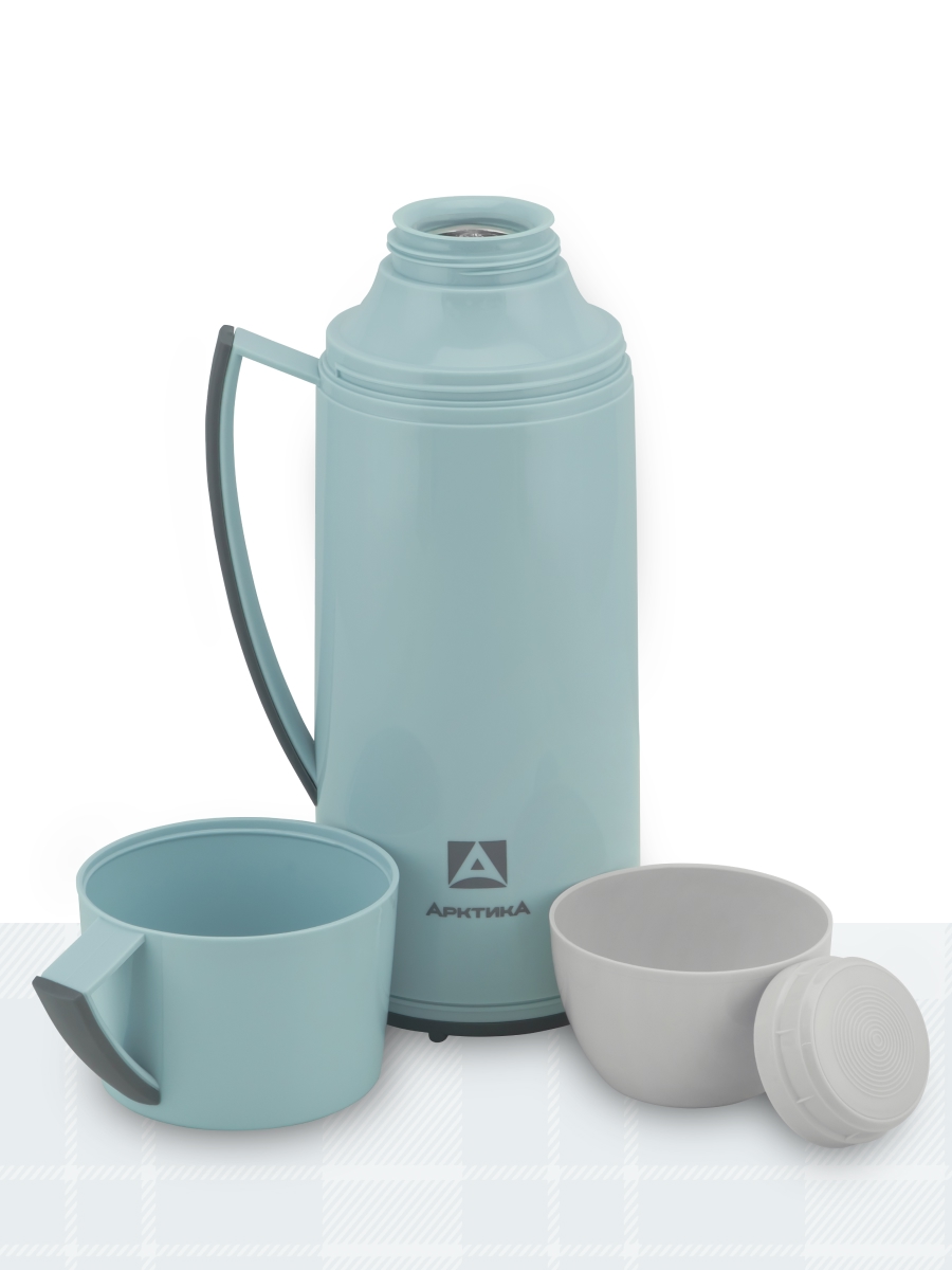 Термос Арктика 1010-1700 классический со стеклянной колбой 1.7 л. (Голубой)