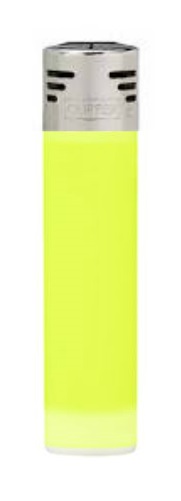 Зажигалка с пьезо-поджигом пластиковая Clipper CK11R (Желтый)