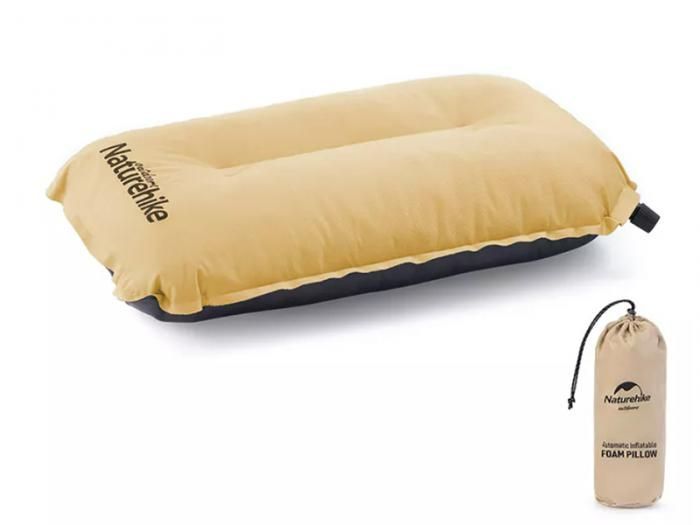 Подушка самонадувающаяся Naturehike Sponge Automatic Pillow (Бежевый)