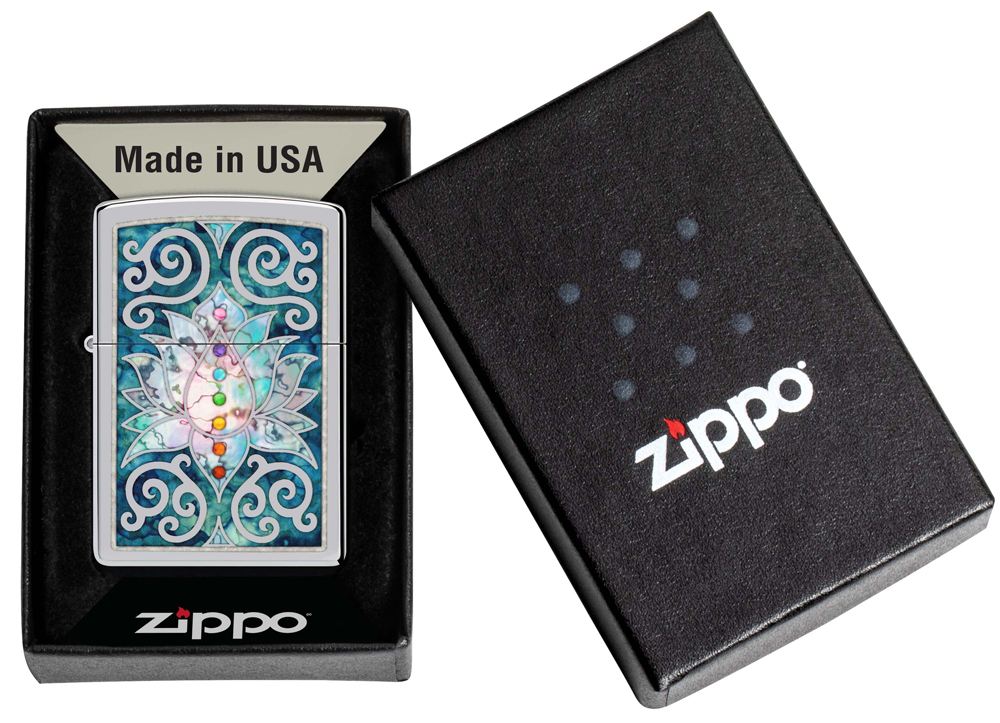Zippo 48592 Lotus Flower High Polish Chrome - туристическое снаряжение в Минске. Фото �4 Zippo 48592 Lotus Flower High Polish Chrome - туристическое снаряжение в Минске. Фото �4