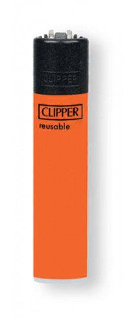 Зажигалка кремниевая пластиковая Clipper CP11RH FLUO (Оранжевый)