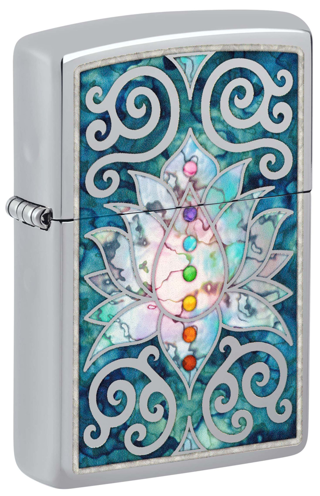 Zippo 48592 Lotus Flower High Polish Chrome - туристическое снаряжение в Минске Zippo 48592 Lotus Flower High Polish Chrome - туристическое снаряжение в Минске