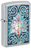 Zippo 48592 Lotus Flower High Polish Chrome - туристическое снаряжение в Минске