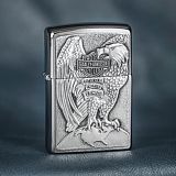Zippo Harley-Davidson Full Faced Eagle Emblem, Brushed Chrome - туристическое снаряжение в Минске