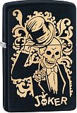 Zippo "Joker-Skull and Top Hat" Black Matte - туристическое снаряжение в Минске