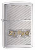 Zippo 49204 Block Letters Design Brushed Chrome - туристическое снаряжение в Минске