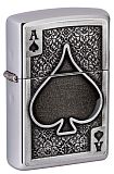 Zippo 49637 Ace Of Spades Brushed Chrome - туристическое снаряжение в Минске