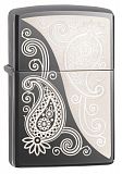Zippo Paisley Design Laser Engraved Black Ice Chrome - туристическое снаряжение в Минске